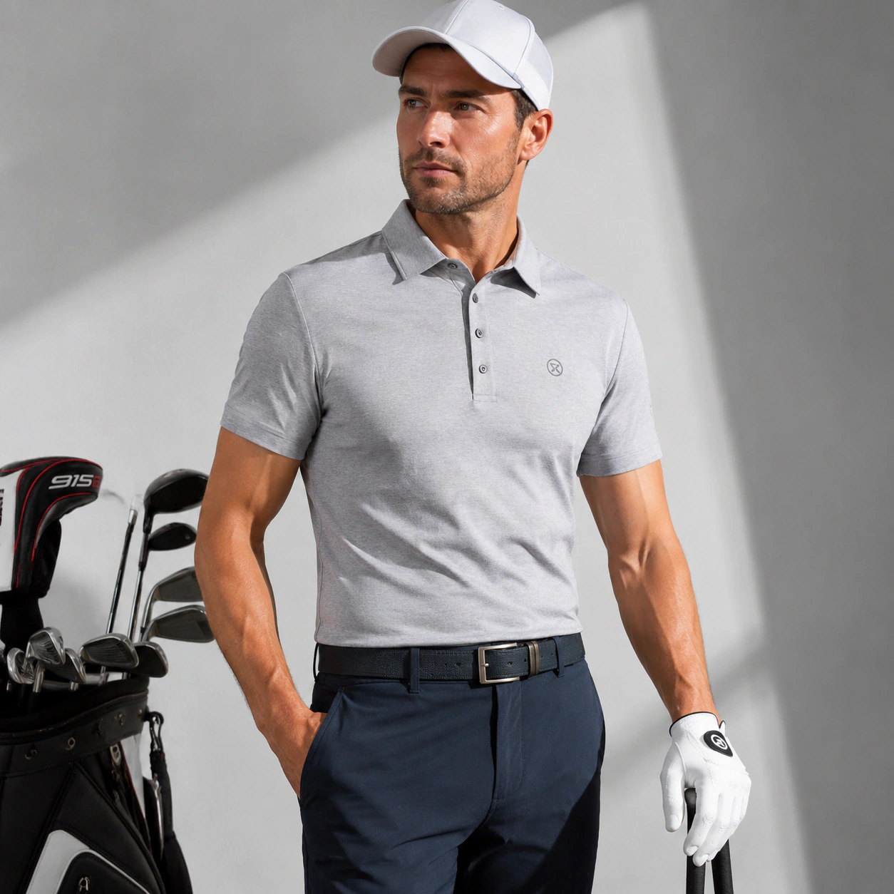 Golf polo shirt for club and resort activewear programs