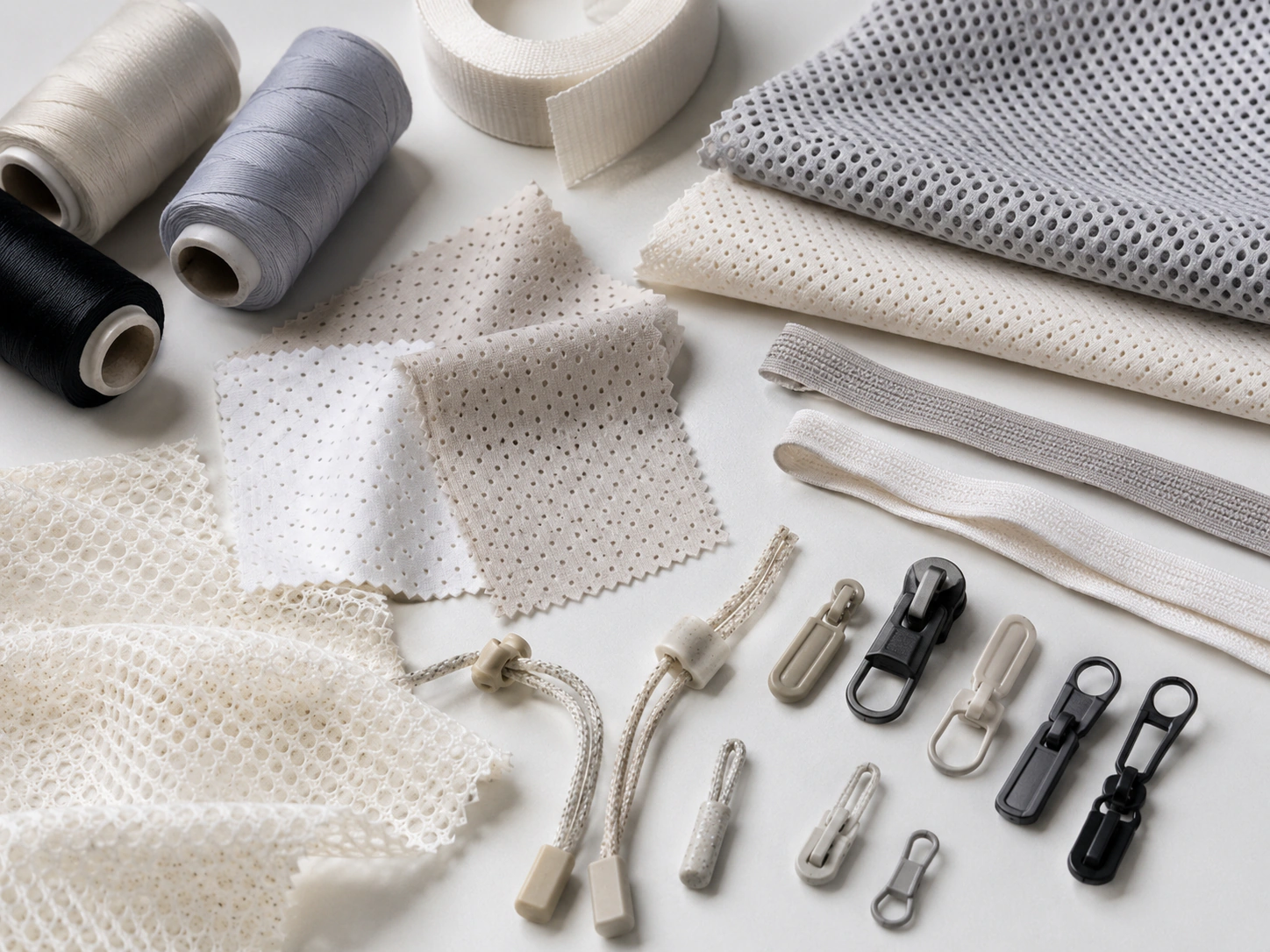 Custom sportswear sample development with fabric and garment details