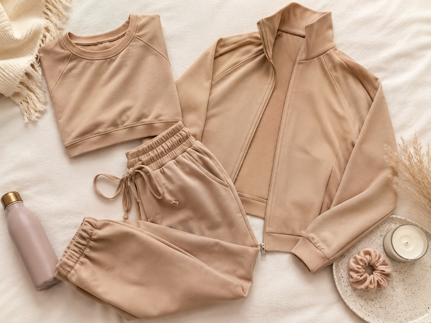Low MOQ activewear sourcing plan with garments and notes